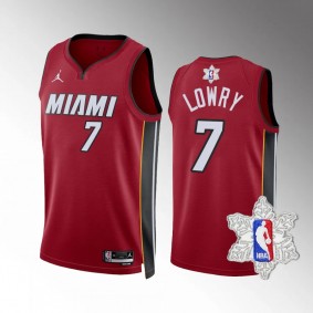 Kyle Lowry Miami Heat Red NBA Christmas Patch 2023 Unisex Jersey Icon