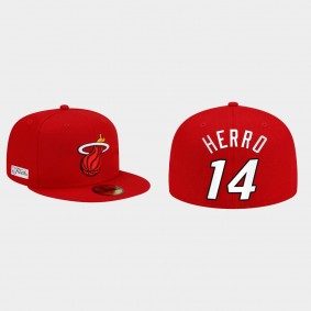 Miami Heat Tyler Herro #14 2022 NBA Finals 59FIFTY Fitted Side patch Red Hat
