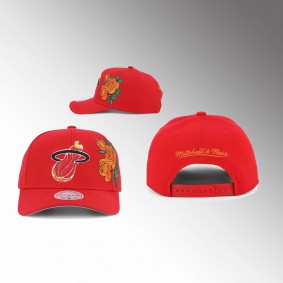 Miami Heat Roses HWC Hat Unisex Red Pro Crown Snapback