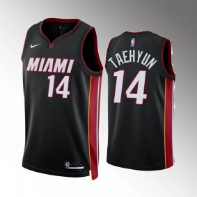 TAEHYUN NBA x TXT Miami Heat #14 Black Jersey Icon Edition