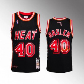 Udonis Haslem UD40 COMMEMORATIVE Miami Heat #40 Black Jersey Retired Number