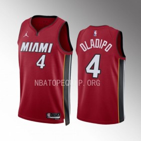 Victor Oladipo Miami Heat #4 Red Jersey 2022-23 Statement Edition Swingman