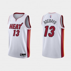 Miami Heat #13 Bam Adebayo NBA 75th Anniversary Association White Jersey