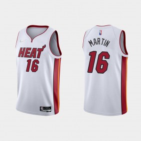 Miami Heat #16 Caleb Martin NBA 75th Anniversary Association White Jersey