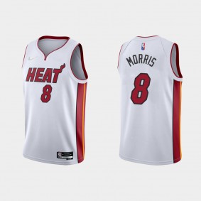 Miami Heat #8 Markieff Morris NBA 75th Anniversary Association White Jersey