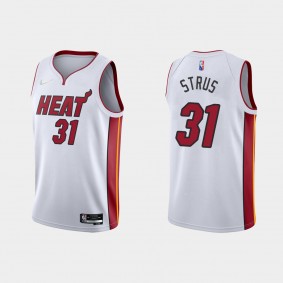 Miami Heat #31 Max Strus NBA 75th Anniversary Association White Jersey