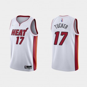 Miami Heat #17 P.J. Tucker NBA 75th Anniversary Association White Jersey