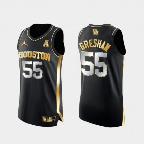 Brison Gresham 2021 March Madness Houston Cougars Golden Authentic Black Jersey