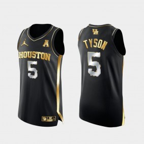 Cameron Tyson 2021 March Madness Houston Cougars Golden Authentic Black Jersey
