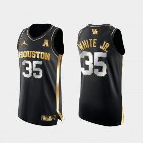 Fabian White Jr. 2021 March Madness Houston Cougars Golden Authentic Black Jersey