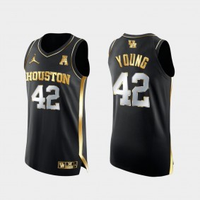 Michael Young 2021 March Madness Houston Cougars Golden Authentic Black Jersey