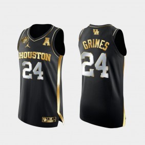 Quentin Grimes 2021 March Madness Final Four Houston Cougars Golden Authentic Black Jersey