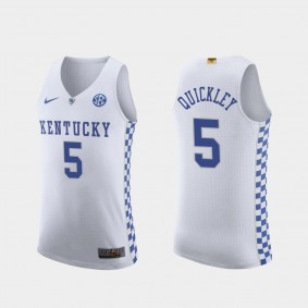 Immanuel Quickley Kentucky Wildcats #5 White Authentic Jersey