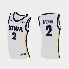 Iowa Hawkeyes Jack Nunge 2020-21 Home College Basketball White Jersey