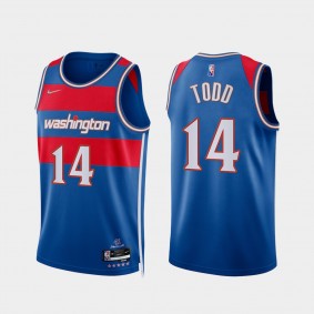 Wizards Isaiah Todd 2021-22 City Edition Jersey NBA 75th Season Royal Uniform