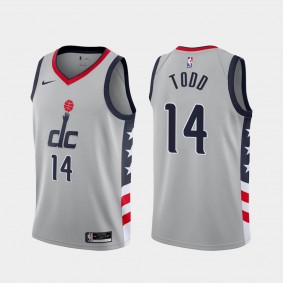 Wizards #14 Isaiah Todd 2021 NBA Draft City Edition Gray Jersey