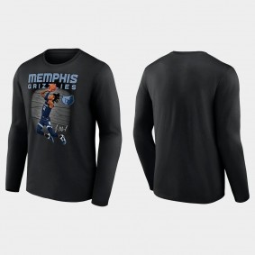 Grizzlies Ja Morant Player Graphic Long Sleeve T-shirt Black