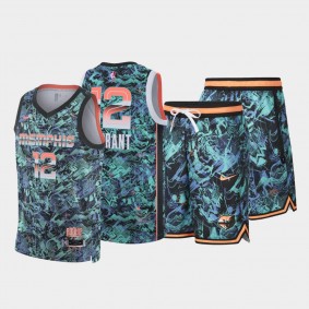 Ja Morant #12 Grizzlies Select Series ROY Jersey Shorts Set Green