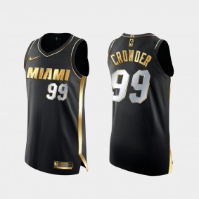 Jae Crowder Miami Heat #99 Authentic Golden Black Jersey