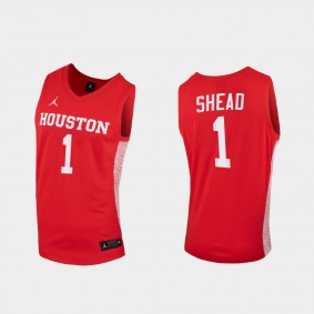 Jamal Shead Houston Cougars #1 Red 2020-21 Replica Jersey