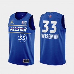 Warriors James Wiseman USA Team Jersey 2021 Rising Stars All-Star Blue uniform