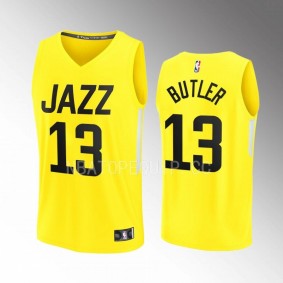 Jared Butler Jazz #13 Yellow Jersey Fast Break Fastbreak 2022-23 Icon Edition