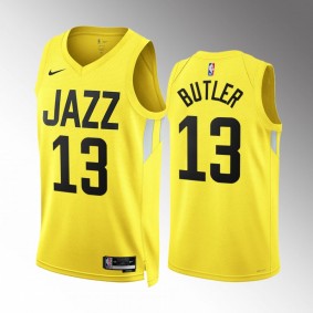 Utah Jazz Jared Butler 2022-23 Icon Edition Yellow #13 Jersey