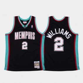 Memphis Grizzlies Jason Williams #2 Hardwood Classics Throwback Black Jersey