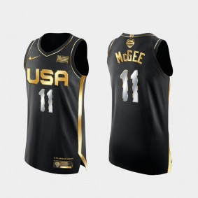 USA Basketball JaVale McGee Black 16X Olympic Champs Jersey Golden Authentic