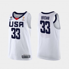USA Jaylen Brown 2019 FIBA Basketball World Cup Men's White Jersey