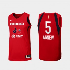 WNBA Jaylyn Agnew Washington Mystics 2020 Draft Jersey Women