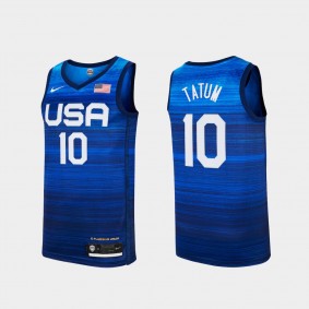 Jayson Tatum USA Basketball Blue Tokyo Olympics 2021 Jersey Away