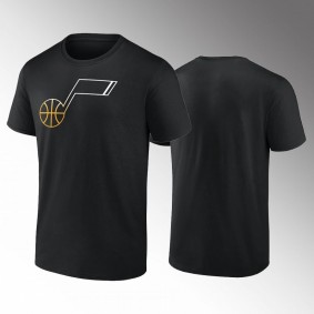 Utah Jazz 2022-23 Gradient Logo Black Primary Icon T-Shirt