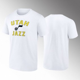Utah Jazz 2022-23 New Logo White Victory Arch T-Shirt