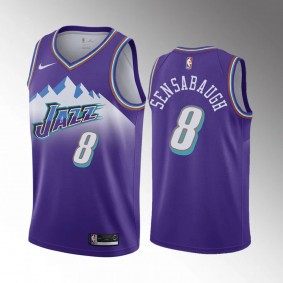 Utah Jazz Brice Sensabaugh #8 Purple Classic Edition Jersey 2022-2023 2023 NBA Draft