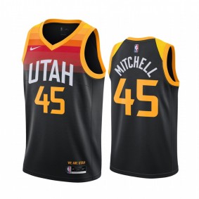 Donovan Mitchell Utah Jazz 2020-21 Black City Jersey New Uniform