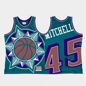 Donovan Mitchell Utah Jazz #45 Big Face 2.0 Teal Jersey