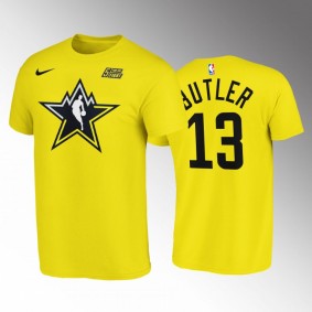 Jared Butler 2023 NBA All-Star Utah Jazz Yellow T-Shirt Logoman star
