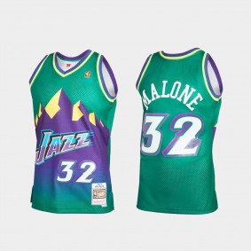 Karl Malone Utah Jazz #32 Reload 2.0 Green Jersey
