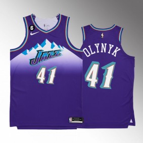 Utah Jazz #41 Kelly Olynyk Purple Authentic Jersey 2022-23 Classic Edition