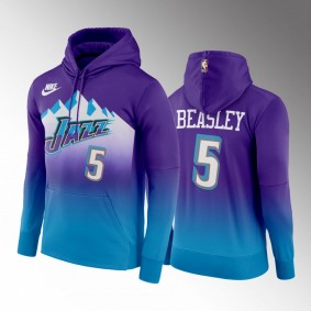 Malik Beasley Utah Jazz Classic Edition Hoodie Purple Blue Color Crash