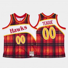 Atlanta Hawks Jeff Teague #00 Private School Hardwood Classics Red Jersey