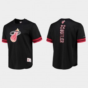 Miami Heat Black #22 Jimmy Butler Mesh Mitchell & Ness T-shirt