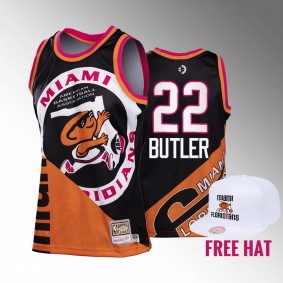 Floridians Miami Heat Jimmy Butler Orange Mesh Tank 22 Court Culture Men's Jersey Shirt