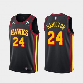 Johnny Hamilton Atlanta Hawks 2021-22 Statement Edition Black Jersey