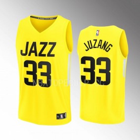 Johnny Juzang Jazz #33 Yellow Jersey Fast Break Fastbreak 2022-23 Icon Edition