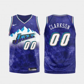 Jazz Jordan Clarkson 2020 Fashion Edition Hardwood Classics Jersey Purple