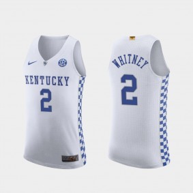 Kahlil Whitney Kentucky Wildcats #2 White Authentic Jersey