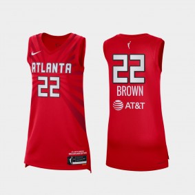 Atlanta Dream Kalani Brown 2021 Explorer Edition Unisex Red Jersey WNBA Victory