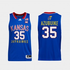 Kansas Jayhawks Udoka Azubuike College Basketball Throwback Royal Jersey